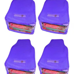 atorakushon Set Of 4 Blue Solid Blouse Wardrobe Storage Bag Organisers-40