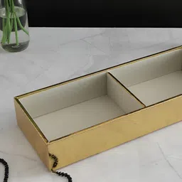 THE HOME CO. Gold Toned & White Textured Jewellery Organiser-image-57
