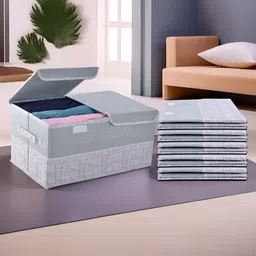 Kuber Industries Grey 6 Pieces Printed Foldable Multi-Utility Organisers image 1