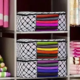 Fashion Bizz Black 8 Pieces Printed Saree Organizers-54