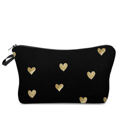 HOUSE OF QUIRK Black Printed Multipurpose Makeup Cosmetic Organisers-image-69