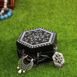 Aapno Rajasthan Black Self Design Multi-Utility Organisers-7