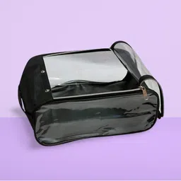 atorakushon Set of 6 Black & Transparent Solid Shoe Organizers-8
