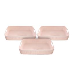 Kuber Industries Pack of 3 Pink Solid Storage Basket-37