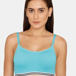 Zivame Women Blue Double Layered Non Wired Full Coverage Bralette Bra-5