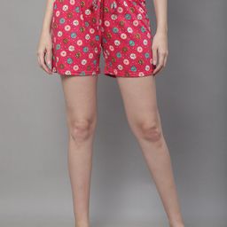 Boston Club Women Printed Cotton Lounge Shorts-image-103