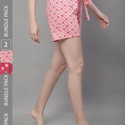 Boston Club Women Pack Of 2 High-Rise Printed Lounge Shorts-picture-30