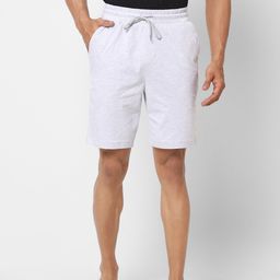 Ajile by Pantaloons Men Grey Melange Solid Cotton Lounge Shorts-image-51
