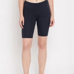 Hypernation Women Navy Blue Lounge Shorts-19