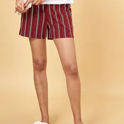 Dreamz by Pantaloons Women Striped CottonLounge Shorts-picture-25