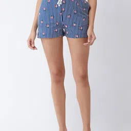 BAESD Women Mid-Rise Printed Pure Cotton Lounge Shorts-image-38