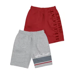HELLCAT Girls Pack Of 2 Typography Printed Cotton Shorts-image-67