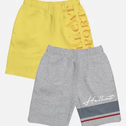HELLCAT Boys Pack Of 2 Typographic Printed Cotton Sports Shorts-picture-13