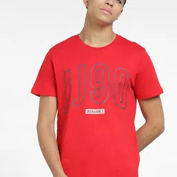 Jack & Jones Typography Printed Cotton Slim Fit T-shirt-picture-39