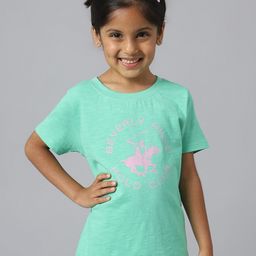 Beverly Hills Polo Club Girls Typography Pure Cotton Neck T-shirt-image-44