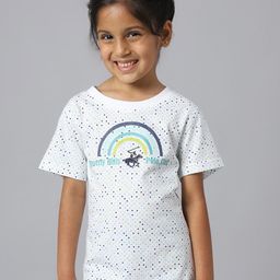Beverly Hills Polo Club Girls Typography Printed Pure Cotton T-shirt-image-83