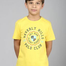 Beverly Hills Polo Club Boys Typography Printed Pure Cotton T-shirt-image-72