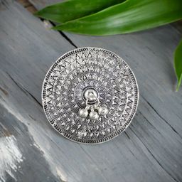 Silvermerc Designs Silver-Plated Oxidised Finger Ring-picture-2