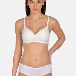 mod & shy Women White Solid Cotton Lingerie Set MS272R-image-35