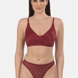mod & shy Women Maroon Self-Design Lingerie Set MS352-image-86
