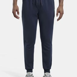 Jockey Men Charcoal Grey Solid Slim Fit Athleisure Joggers-picture-10