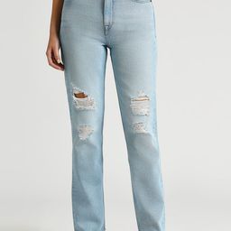 Pepe Jeans Women Straight Fit High-Rise Highly Distressed Pure Cotton Light Fade Jeans-image-61