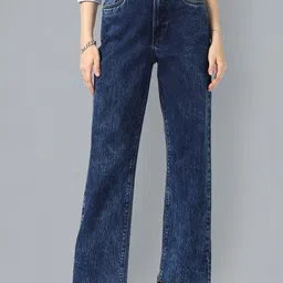 Flying Machine Women Wide Leg High-Rise Clean Look Light Fade Stretchable Jeans-image-19