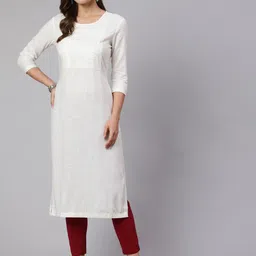 KALINI Ethnic Motifs Yoke Design Sequinned Kurta-image-94
