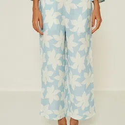 Ancestry Women Floral Printed Straight Fit Trousers-image-23