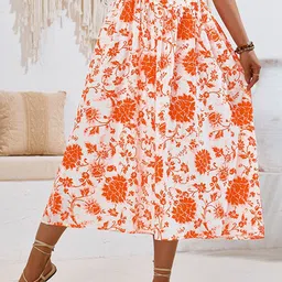 StyleCast Printed Straight Midi Skirt-image-27