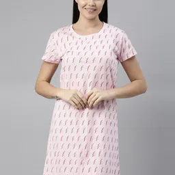 ETC Conversational Printed Pure Cotton Nightdress-76