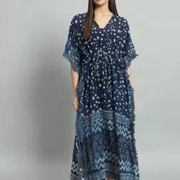 HANDICRAFT PALACE Printed Maxi Nightdress-image-43