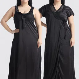 NIGHT KEYS Pack of 2 Maxi Nightdress with Robe-image-78