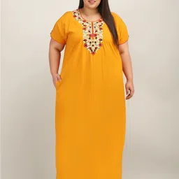 KOI SLEEPWEAR Plus Size Embroidered Maxi Nightdress-image-15