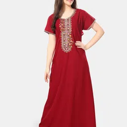 Be You Floral Embroidered Maxi Nightdress-image-58