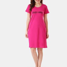 Be You Typographic Printed T-shirt Nightdress-picture-55