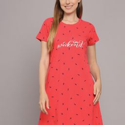 SEPHANI Geometric Printed Pure Cotton Nightdress-image-42