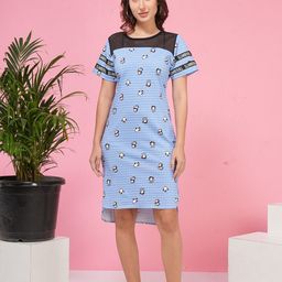 Slumber Jill Geometric Printed Pure Cotton Nightdress-picture-35