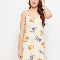 Camey Conversational Printed Shoulder Strap Nightdress-picture-40