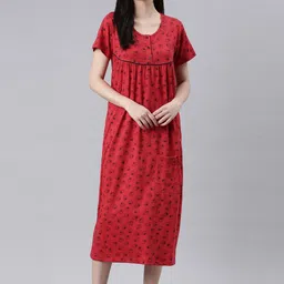 Kryptic Conversational Printed Pure Cotton Nightdress-picture-10