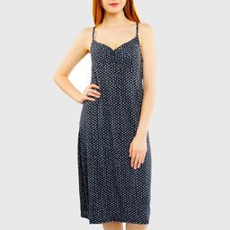 miorre Women Black Printed Nightdress-image-44