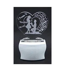 NMII Transparent & White Abstract Shaped Table Lamp-9