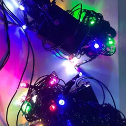 ENORMITY Green & Blue Rice Shape Bulb String Lights-28