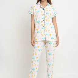 Creeva Conversational Printed Pure Cotton Night Suit-image-73