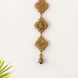 ExclusiveLane The Brass Beams Gold-Toned Shree Ganeshaye Namah Textured Wall Hanging Decor-image-54