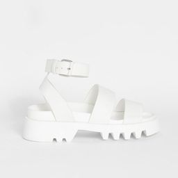 Boohoo Chunky Strappy Wedge Heels-15