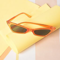 HAUTE SAUCE by Campus Sutra Women Black Lens & Orange Cateye Sunglasses with Polarised Lens-image-82