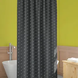 ArtzFolio Black & Grey Printed Waterproof Shower Curtains-14