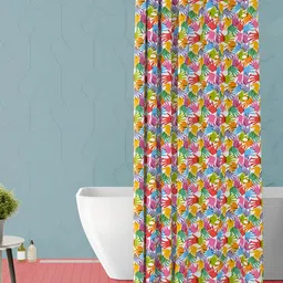 ArtzFolio White & Red Hands Printed Waterproof Shower Curtains-8