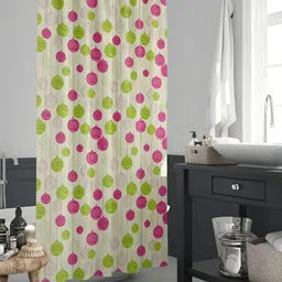 ArtzFolio Green & Pink Printed Waterproof Shower Curtains-image-99